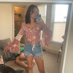 Boho Cropped Long Sleeve